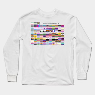 lgbtqia+ pride flags in Spanish Long Sleeve T-Shirt